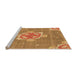 Sideview of Machine Washable Transitional Orange Rug, wshpat728org