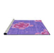 Sideview of Machine Washable Transitional Purple Rug, wshpat728pur