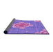 Thickness of Patterned Purple Rug, pat728pur