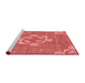 Sideview of Machine Washable Transitional Red Rug, wshpat728rd