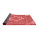 Thickness of Patterned Red Rug, pat728rd