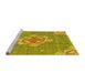 Sideview of Machine Washable Transitional Dark Bisque Brown Rug, wshpat728yw