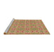 Sideview of Machine Washable Transitional Metallic Gold Rug, wshpat729brn