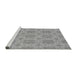 Sideview of Machine Washable Transitional Cloud Gray Rug, wshpat729gry