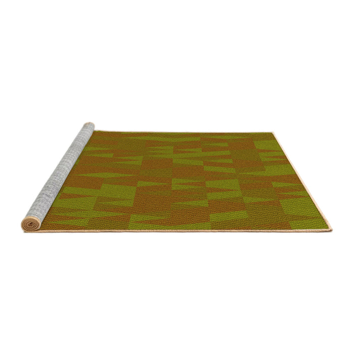 Sideview of Machine Washable Transitional Saddle Brown Rug, wshpat73yw