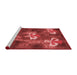 Sideview of Machine Washable Transitional Red Rug, wshpat730rd