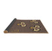 Thickness of Patterned Coffee Brown Rug, pat731brn