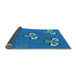 Thickness of Patterned Blue Rug, pat731lblu