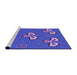 Sideview of Machine Washable Transitional Light Slate Blue Rug, wshpat731pur