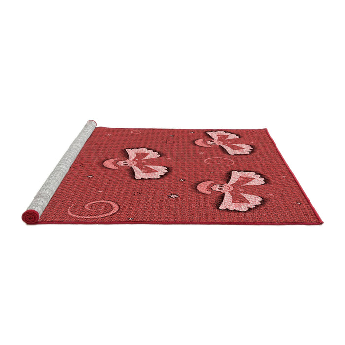 Sideview of Machine Washable Transitional Red Rug, wshpat731rd