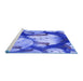 Sideview of Machine Washable Transitional Sky Blue Rug, wshpat732blu