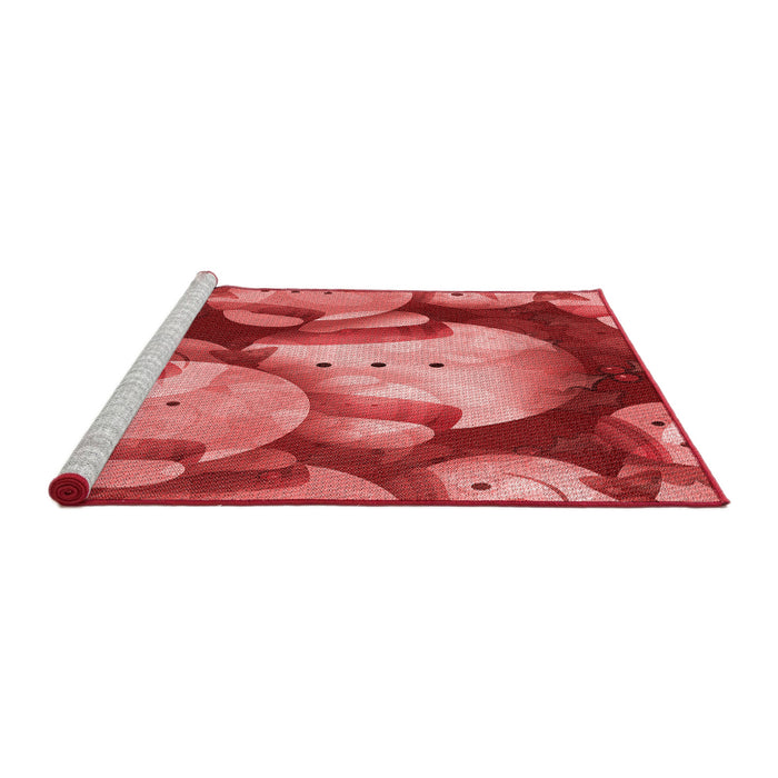 Sideview of Machine Washable Transitional Red Rug, wshpat732rd