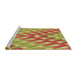 Sideview of Machine Washable Transitional Red Rug, wshpat734brn