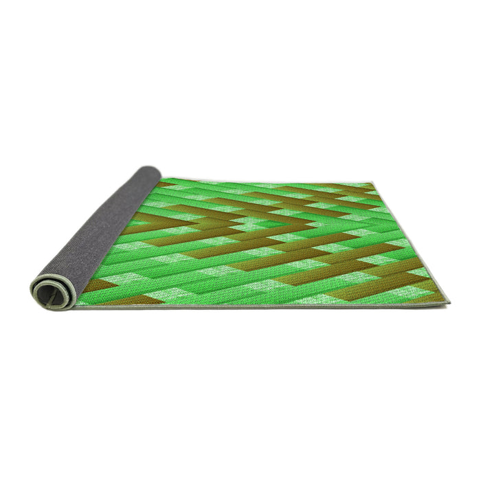 Thickness of Patterned Neon Green Rug, pat734grn