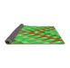 Thickness of Patterned Neon Green Rug, pat734grn