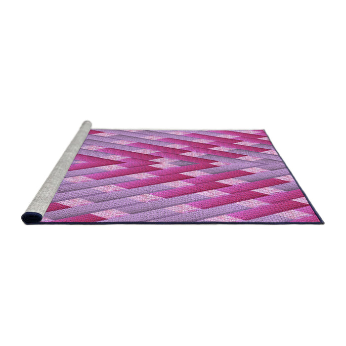 Sideview of Machine Washable Transitional Violet Purple Rug, wshpat734pur