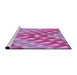 Sideview of Machine Washable Transitional Violet Purple Rug, wshpat734pur