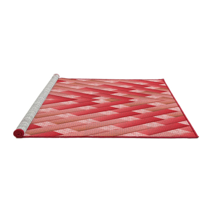 Sideview of Machine Washable Transitional Red Rug, wshpat734rd