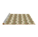 Sideview of Machine Washable Transitional Khaki Gold Rug, wshpat735brn