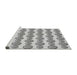 Sideview of Machine Washable Transitional Silver Gray Rug, wshpat735gry