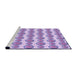 Sideview of Machine Washable Transitional Blossom Pink Rug, wshpat735pur