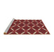 Sideview of Machine Washable Transitional Red Rug, wshpat736brn