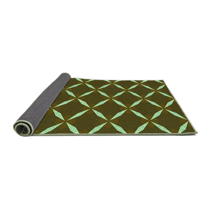 Thickness of Patterned Green Rug, pat736grn