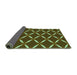 Thickness of Patterned Green Rug, pat736grn