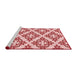 Sideview of Machine Washable Transitional Pink Rug, wshpat737rd