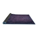 Thickness of Patterned Slate Blue Rug, pat738blu