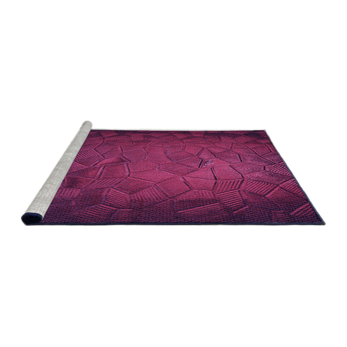 Sideview of Machine Washable Transitional Medium Violet Red Pink Rug, wshpat738pur
