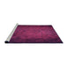 Sideview of Machine Washable Transitional Medium Violet Red Pink Rug, wshpat738pur