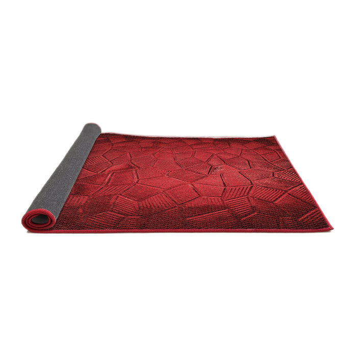 Thickness of Patterned Red Rug, pat738rd