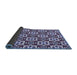 Thickness of Patterned Blue Rug, pat739blu
