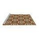 Sideview of Machine Washable Transitional Chrome Gold Yellow Rug, wshpat739brn