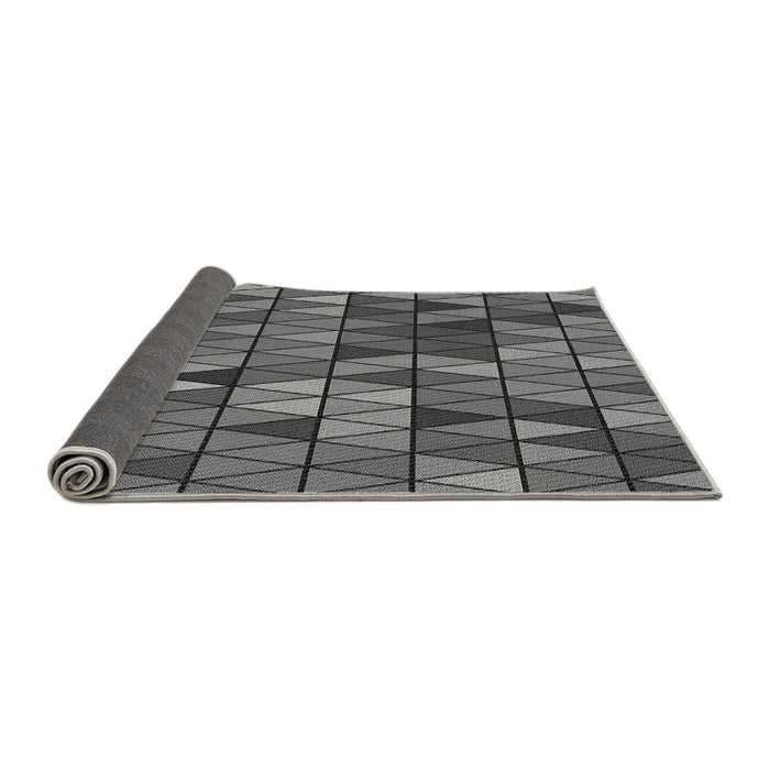 Thickness of Patterned Gunmetal Gray Rug, pat74gry