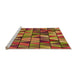 Machine Washable Transitional Orange Gold Rug in a Bedroom, wshpat74org