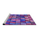 Machine Washable Transitional Dark Magenta Purple Rug in a Bedroom, wshpat74pur