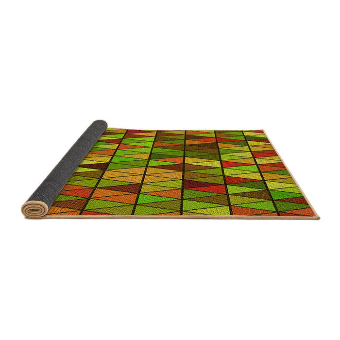 Thickness of Patterned Pistachio Green Rug, pat74yw