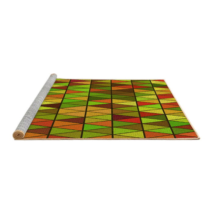 Sideview of Machine Washable Transitional Pistachio Green Rug, wshpat74yw