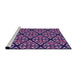 Sideview of Machine Washable Transitional Dark Purple Rug, wshpat740pur