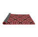 Thickness of Patterned Maroon Red Rug, pat740rd