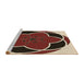 Sideview of Machine Washable Transitional Camel Brown Rug, wshpat741brn