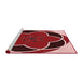 Sideview of Machine Washable Transitional Tomato Red Rug, wshpat741rd