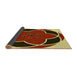 Thickness of Patterned Metallic Gold Rug, pat741yw