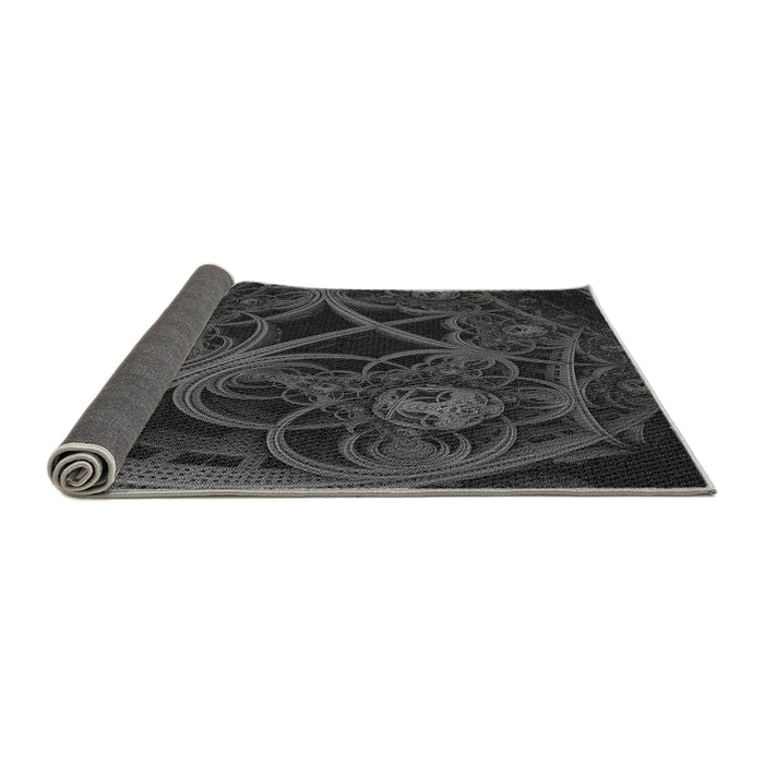 Thickness of Patterned Ash Gray Rug, pat742gry