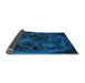 Thickness of Patterned Blue Rug, pat742lblu