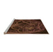 Sideview of Machine Washable Transitional Mahogany Brown Rug, wshpat742org