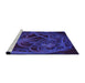 Sideview of Machine Washable Transitional Midnight Blue Rug, wshpat742pur