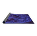 Thickness of Patterned Midnight Blue Rug, pat742pur